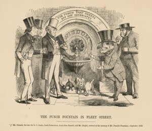 De Punch-fontein in Fleet Street door English School