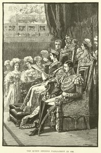 De koningin opent het parlement in 1846