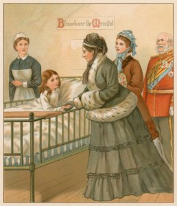 De Koningin in het London Hospital