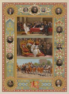 Het jubileum van de koningin (chromolitho) door English School