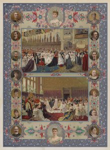 Het jubileum van de koningin (chromolitho) door English School