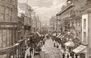 Het Bezoek van de Koningin aan Birmingham: De Hoofdstraat, uit 