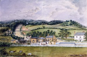Het spoorwegstation, Kent, c.1860 door English School