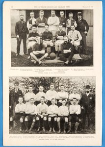De Ravensbourne en The Connaught, voetbalteams in The Illustrated Sporting and Dramatic News, 13 februari 1892 door English School