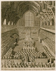 De rechtszaak van de hertogin van Kingston in Westminster Hall door English School