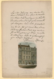 De residentie van Thomas Davies, Russell Street, Covent Garden, Londen door English School