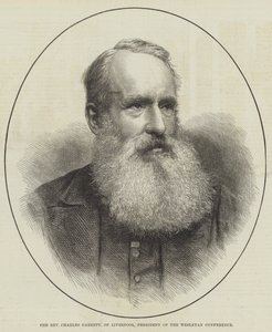 De Eerwaarde Charles Garrett, van Liverpool, Voorzitter van de Wesleyan Conference (gravure) door English School