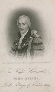 De zeer eerbiedwaardige John Atkins, burgemeester van Londen 1819 door English School