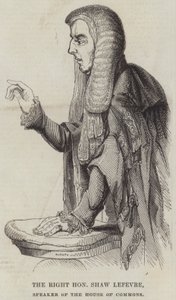 De Eerwaarde Shaw Lefevre, Spreker van het Lagerhuis (gravure) door English School