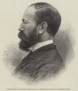 De zeer eerbiedwaardige Sir Charles Dilke, Baronet, MP, President van de Lokale Overheidsraad door English School