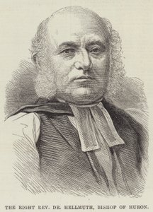 De zeer eerwaarde Dr Hellmuth, bisschop van Huron (gravure) door English School