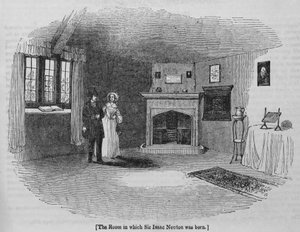 De Kamer waarin Sir Isaac Newton werd geboren