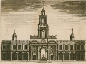 De Royal Exchange, Threadneedle Street, Londen door English School