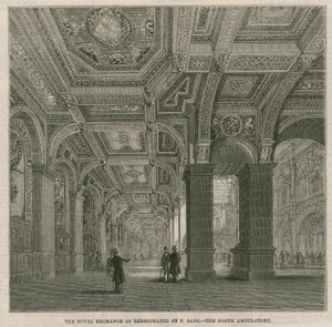 De Royal Exchange zoals heringericht door F Sang - de noordelijke wandelgang door English School