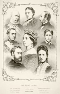 De koninklijke familie van koningin Victoria, uit 