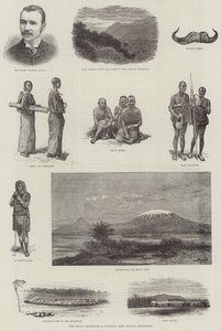 De Oost-Afrikaanse Expeditie van de Royal Geographical Society (gravure)