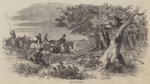 De koninklijke honden (gravure) door English School