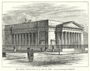 Het Koninklijk Instituut zoals het was in 1829