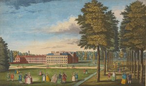 Het Koninklijk Paleis van Kensington, gepubliceerd door John Bowles, c.1750