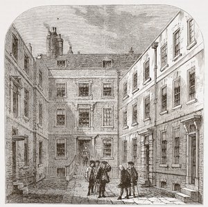 Het huis van de Royal Society in Crane Court door English School