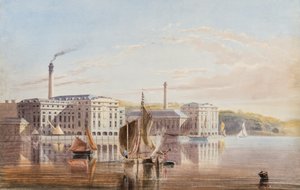 Het Koninklijke William Victualling Yard, Stonehouse, ca. 1840 door English School