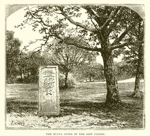 De Rufus-steen in het nieuwe bos