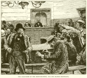 De Verkoopzaal van de Mont-de-Piete, Rue des Blancs Manteaux