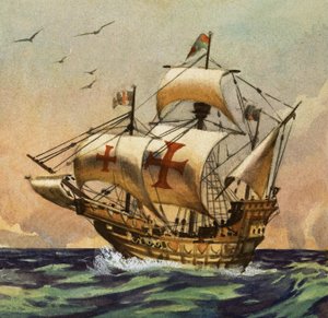 De Santa Maria die in 1492 Columbus naar de Nieuwe Wereld bracht door English School