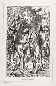 De Verkenners bij Patay, uit De Geschiedenis van Frankrijk, door Emile de Bonnechose, uitgegeven door Ward, Lock en Co, Londen