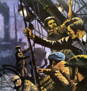 De Zeewolf. Illustratie bij het boek van Jack London. door English School
