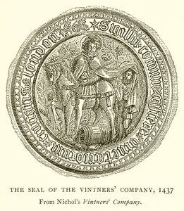Het zegel van de Vintners Company, 1437 door English School