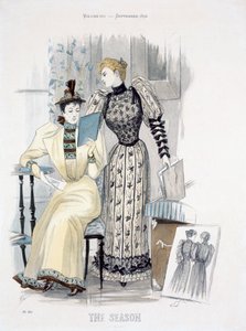 Het Seizoen, modeplaat voor The Queen, september 1892 door English School