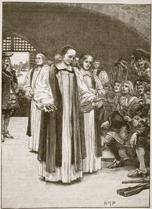 De zeven bisschoppen betreden de Tower, illustratie uit Cassells Illustrated History of England