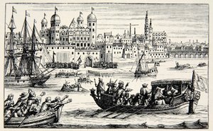 De zeven bisschoppen op weg naar de Tower, april 1688