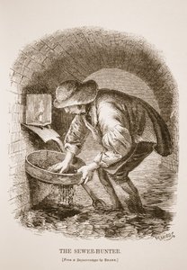 De Riool-Jager, naar de daguerreotype door Richard Beard, illustratie uit London Labour and London Poor door Henry Mayhew, pub. 1862 door English School