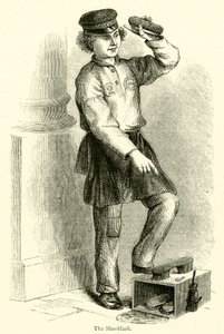 De schoenpoetser (gravure)