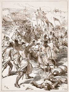 Het beleg van Waterford, illustratie uit Cassells Illustrated History of England door English School