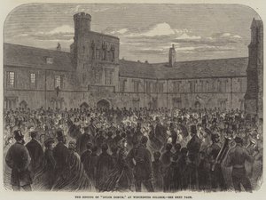Het Zingen van "Dulce Domum," op Winchester College door English School
