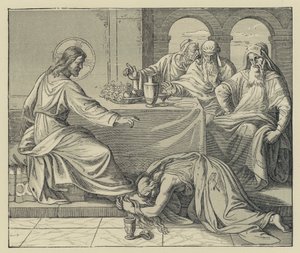 De Zondaar Vergeven (gravure) door English School