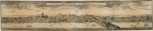 Het Zuidelijke Uitzicht van Londen, na de Grote Brand van 1666