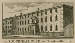 The South Sea House in Threadneedle Street, Londen door English School