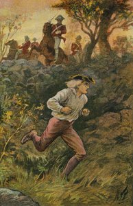 De ontsnapping van de spion (kleurenlitho)