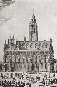 Het Stadhuis, Middelburg, zoals het was in de 16e eeuw, uit 