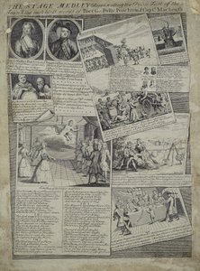 De Toneel Medley die de beleefde smaak van de stad en de onovertroffen verdiensten van dichter G., Polly Peachum en Kapitein Macheath vertegenwoordigt, ca. 1728