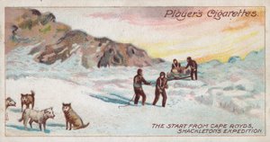 Het Vertrek vanaf Kaap Royds, Shackleton