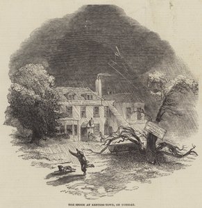 De storm in Kentish-Town, op dinsdag door English School