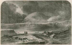 De bestorming van San Sebastian, uit het nieuwe diorama van de campagnes van de hertog van Wellington door English School