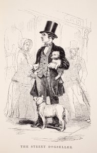 De Straathond-Verkoper, illustratie uit London Labour and London Poor door Henry Mayhew, pub. 1862