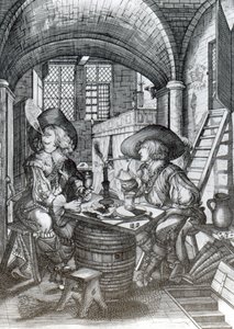 De Sucklington Factie, of (Sucklings) Roaring Boyes, gedrukt in 1641 door English School