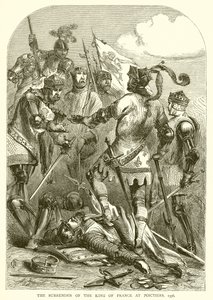 De Overgave van de Koning van Frankrijk bij Poitiers, 1356 door English School